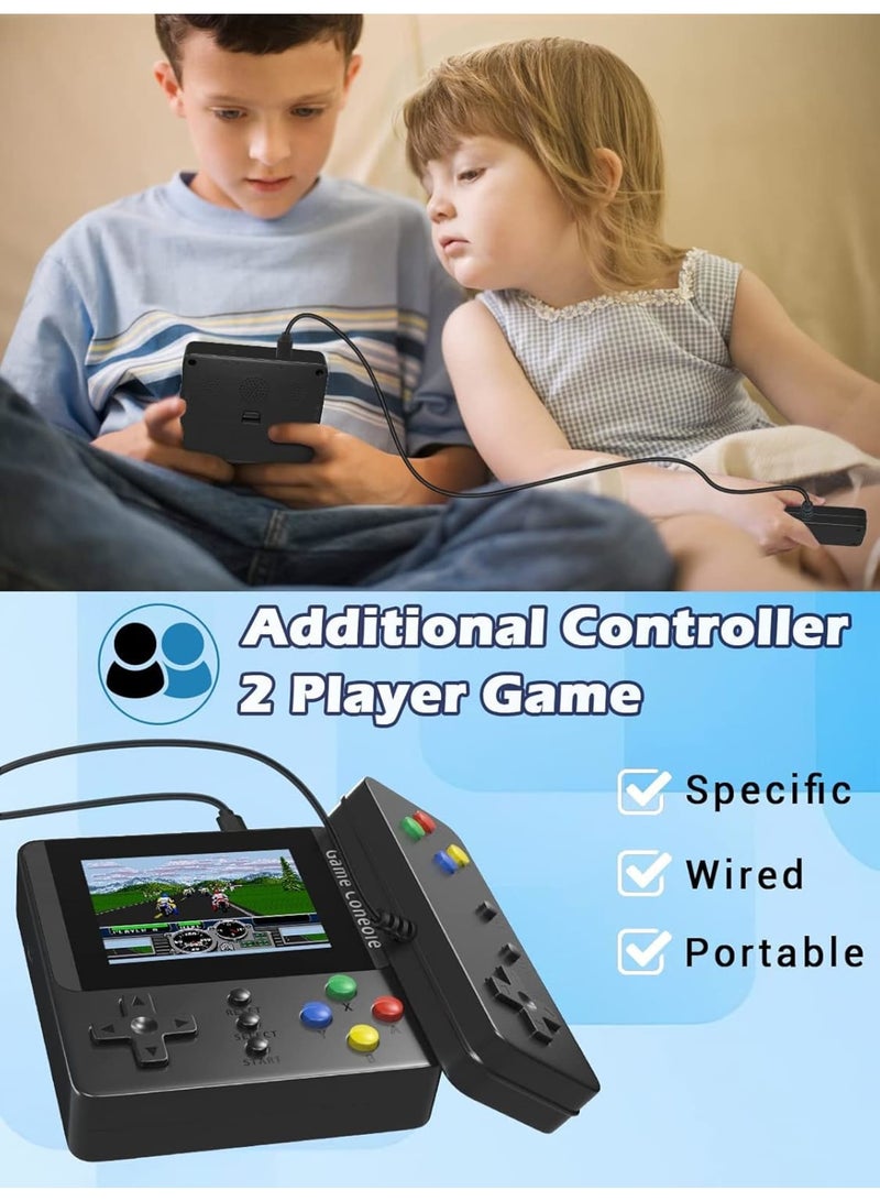 KASTWAVE Handheld Game Console, Retro Mini Game Console with 500 Classic Games, Rechargeable Battery, Portable Games Controller, Support for 2 Players & TV, Ideal Gift for Kids, Friend, Lover (Black)  - Image 2