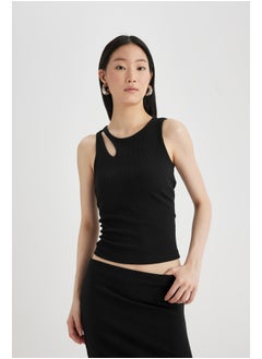 Woman Smart Casual Slim Fit Crew Neck Knitted Top