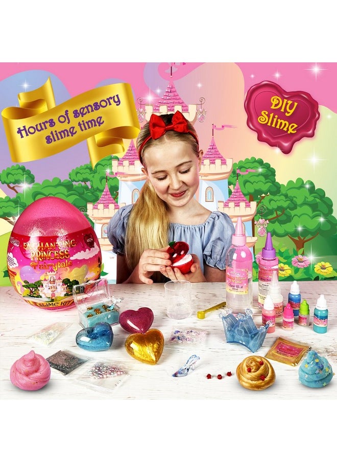 GirlZone - Enchanting Princess Fairytale Diy Slime Kit, Slime Kit For Girls Ages 8-12 With 42 Pieces To Make Princess Slime For Kids & Slime For Girls, Ideal Thanksgiving Gift For Kids - Image 1