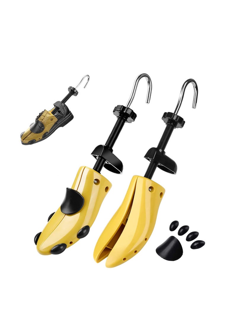 Y&D Shoe Stretcher Trees Professional Tough Plastic Tree Adjustable Length & Width Durable Shaper for Men Women kids Yellow L-Size - Image 1
