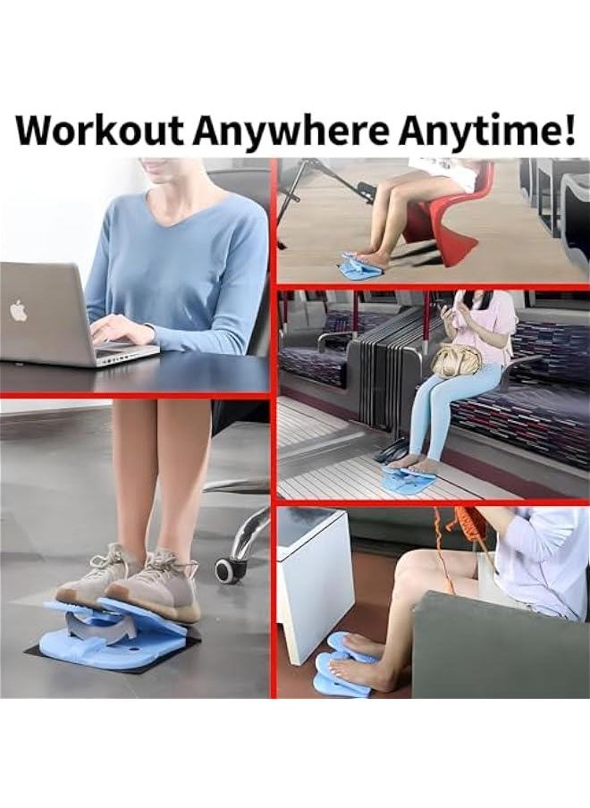 Generic Mini Foldable Leg Exerciser Portable Foot Pedal Exercise Machine Under Desk Stepper Exercising Leg Muscles Physical Therapy Leg Exercise Relieves Varicose Veins at Home Office  - Image 3