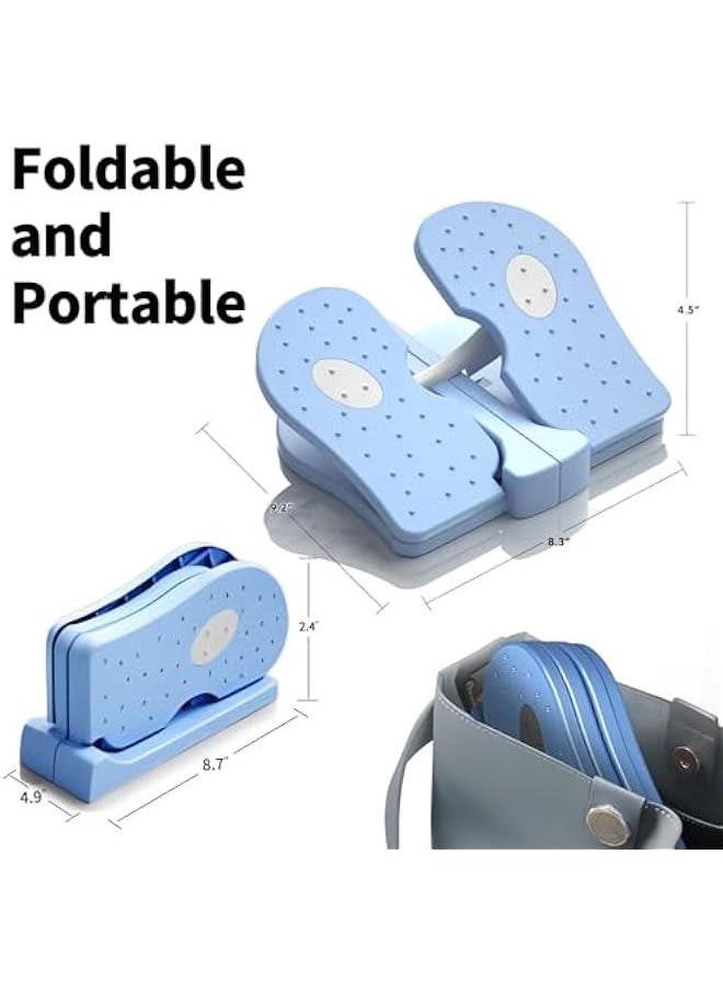 Generic Mini Foldable Leg Exerciser Portable Foot Pedal Exercise Machine Under Desk Stepper Exercising Leg Muscles Physical Therapy Leg Exercise Relieves Varicose Veins at Home Office  - Image 5