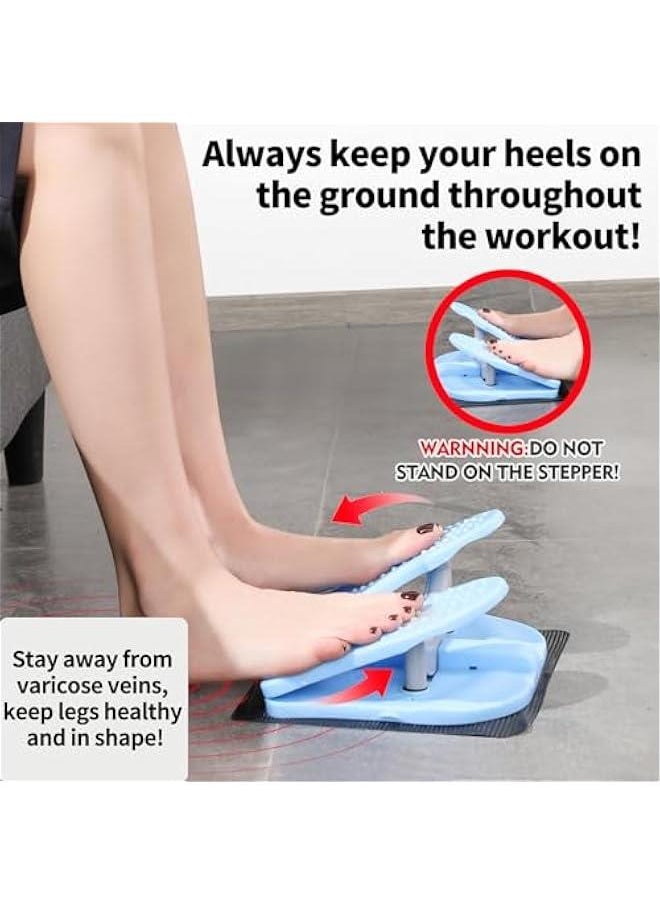 Generic Mini Foldable Leg Exerciser Portable Foot Pedal Exercise Machine Under Desk Stepper Exercising Leg Muscles Physical Therapy Leg Exercise Relieves Varicose Veins at Home Office  - Image 4