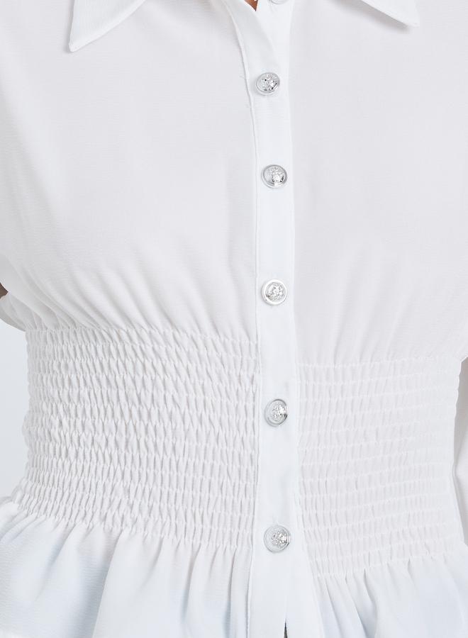 Styli Women Shirred Waist Detail Shirt - Image 3