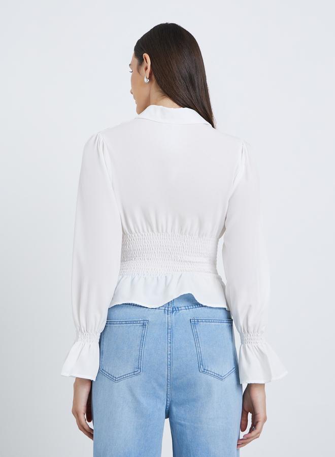 Styli Women Shirred Waist Detail Shirt - Image 4