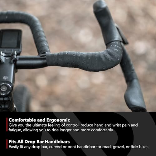 REDSHIFT Cruise Control Drop Bar Grips for Road Bike Handlebars, fits All Drop Bar Handlebars for Road, Gravel and Fixie Bicycles, Ergonomic Comfort Cycling Accessory, Both Top and Drop Grips - Image 2