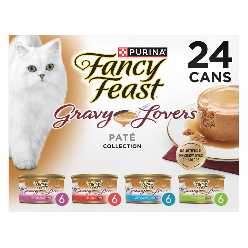 Fancy Feast Purina Fancy Feast Gravy Lovers Variety Pack Feast Pate in Wet Cat Food Gravy - (Pack of 1) 4.5 lb. Boxes - Image 1
