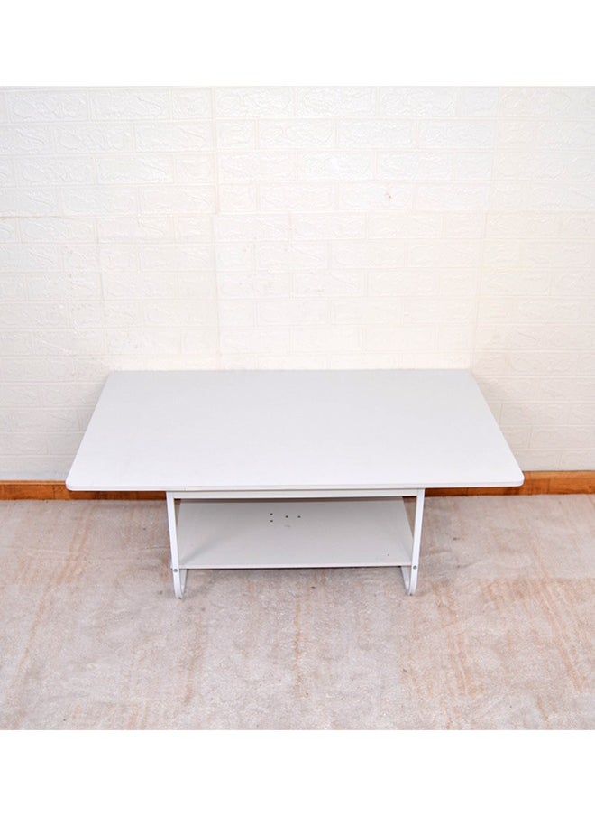 NKX - White Marble finish Top 2 Tier Modern Living Room Home Sofa Table 100Cm - Image 1
