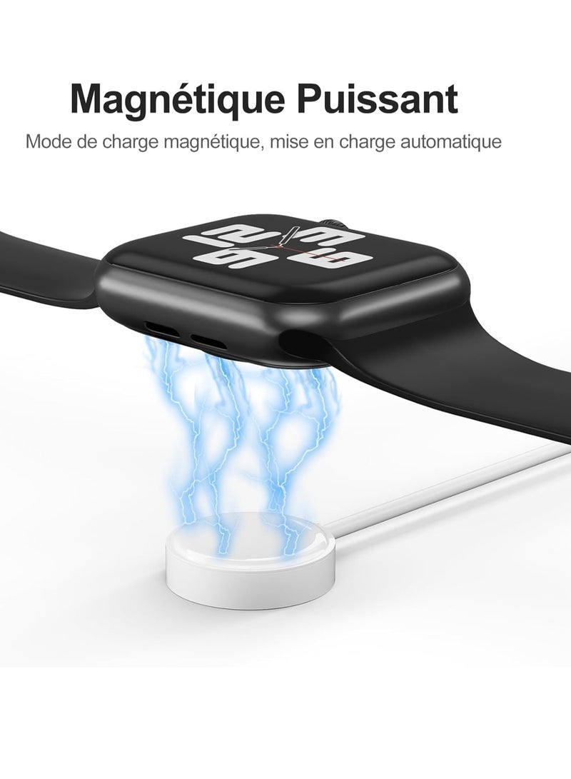 Charger for Apple Watch SE, Series 10 9 8 7 6 5 4 3 2 1, Ultra 3 2, iWatch Wireless Magnetic Fast Charging Cable - Image 5