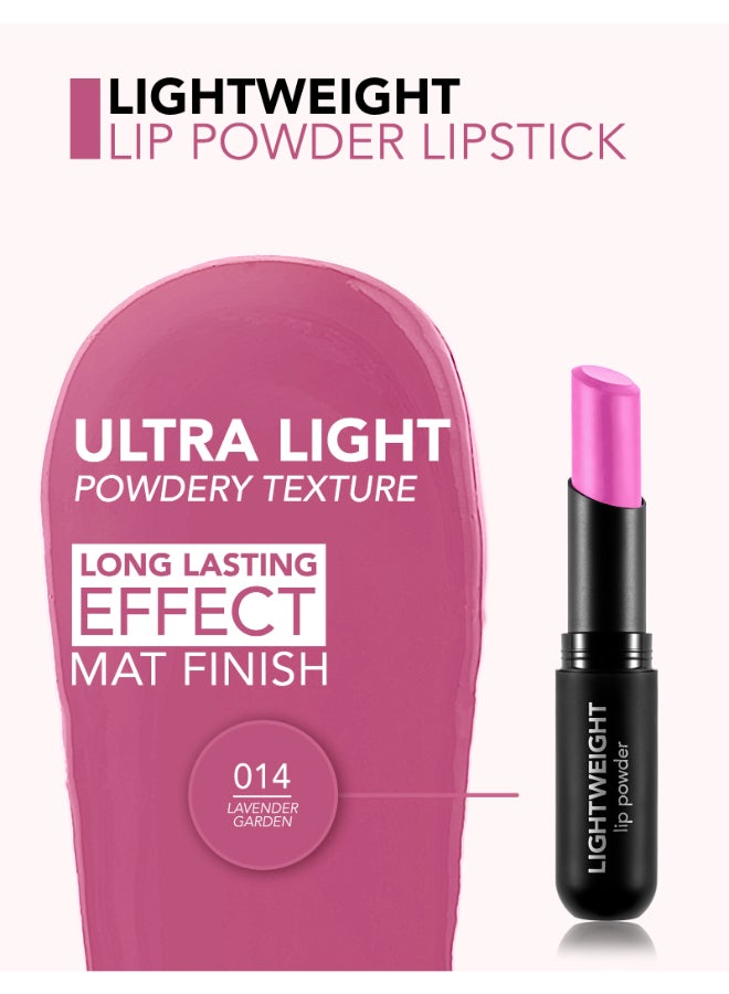 flormar Light Weight Lip Powder LipStick  014 Lavender Garden - Image 5