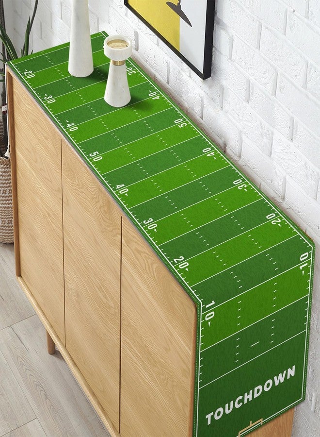 Pudodo Football Field Table Runner Touchdown Game Day Tablecloth Football Theme Birthday Party Kitchen Dinning Home Decoration (13" x 72") - Image 4