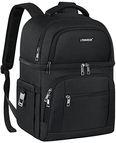 LTINVECK Cooler Backpack,Insulated Backpack Cooler Leakproof Double Deck Cooler Bag for Men Women RFID Lunch Backpack - Image 1