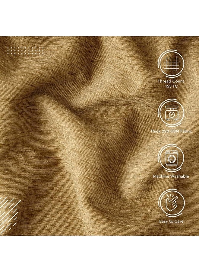 Encasa XO قماش شنيلا فاخر من إنكاسا XO بالمتر عرض 54 بوصة | 220 غرام لكل متر مربع و 155 خيط | مثالي للستائر، الوسائد، التنجيد، الحقائب | 1 متر متعدد | ذهبي، سادة - Image 2