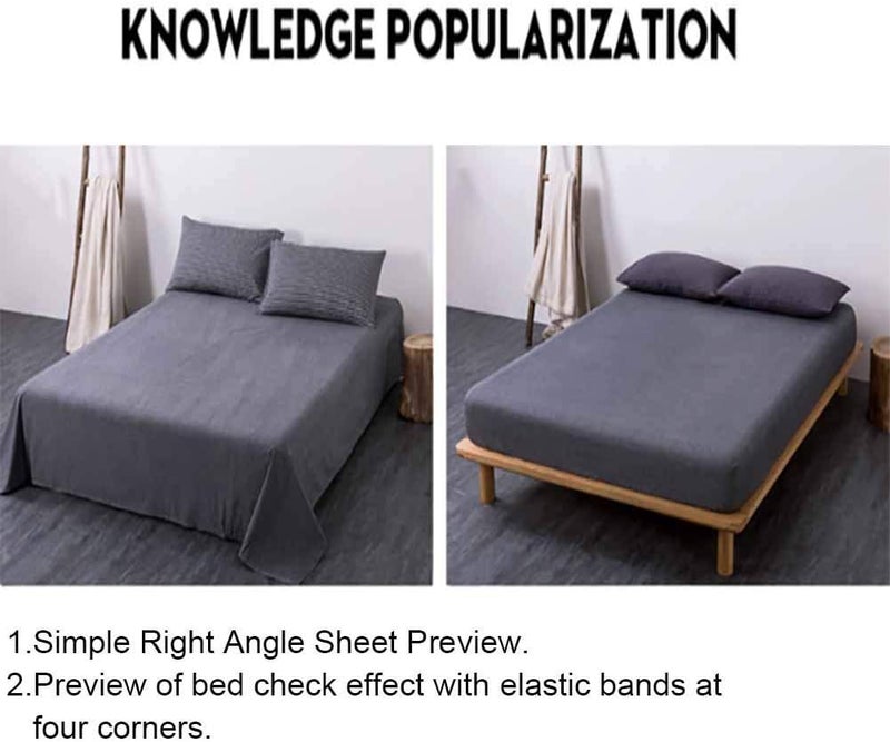 100% Cotton Bed Cover Modern All-Season Bed Cover 4 Pieces for Teenagers Boys and Girls Full Set A 1.5M (D 2.0M) - Image 3