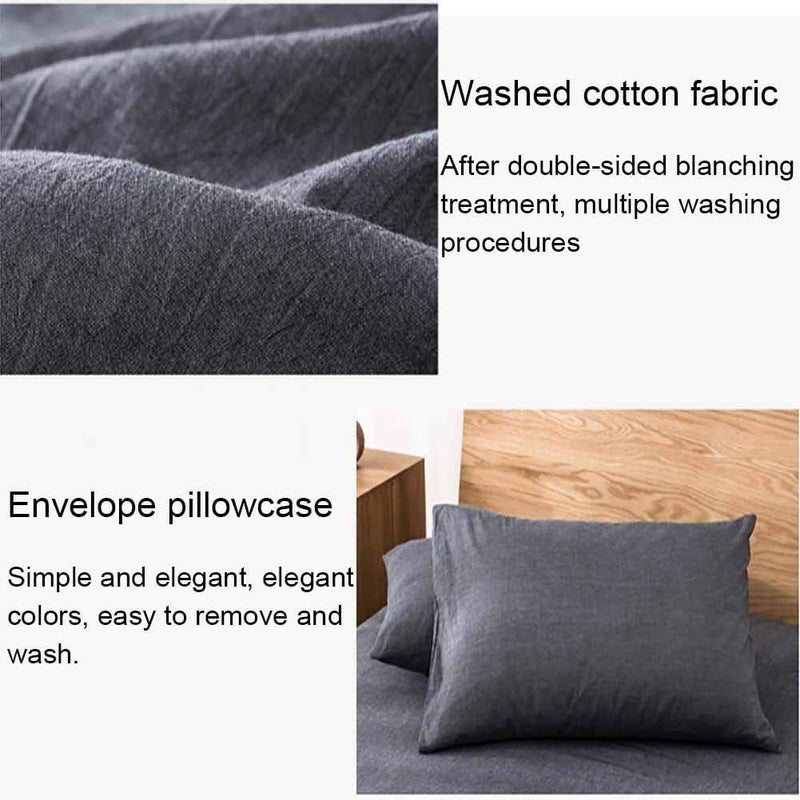 100% Cotton Bed Cover Modern All-Season Bed Cover 4 Pieces for Teenagers Boys and Girls Full Set A 1.5M (D 2.0M) - Image 4