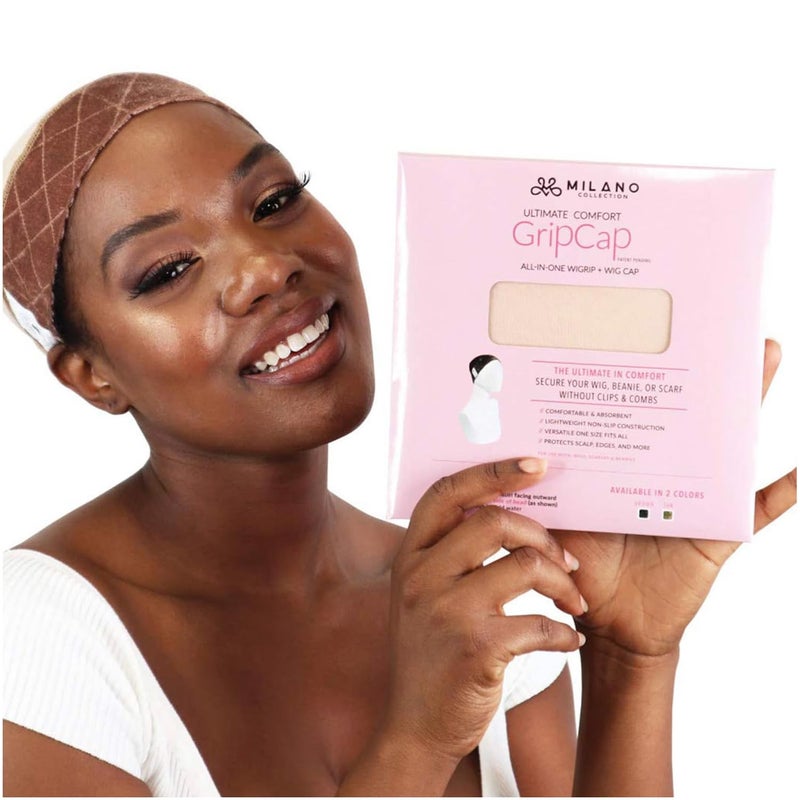 MILANO COLLECTION Ultimate Comfort GripCap, All-In-One Under Wig Cap for Women, Comfort Anti Slip Wig Band With Adjustable Closure, Nude, 1 Pack - Image 1