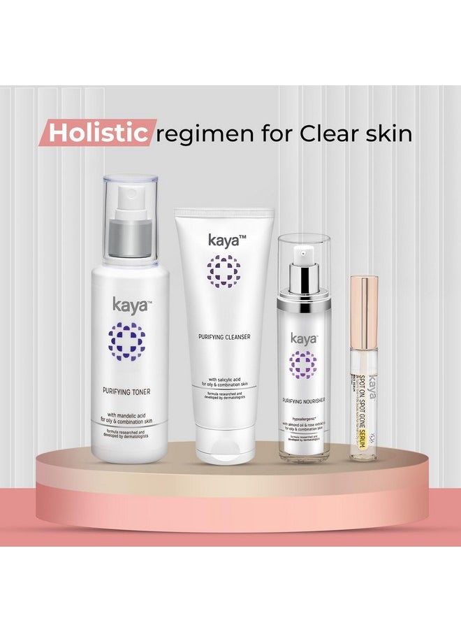 kaya - Advanced Acne Care Kit | Includes Acne Cleanser + Acne Toner + Acne Moisturizer + Spot Corrector | For Oily & Combination Skin | Acne Kit | Acne & Pimple Prone Skin | Set Of 4 Items - Image 1