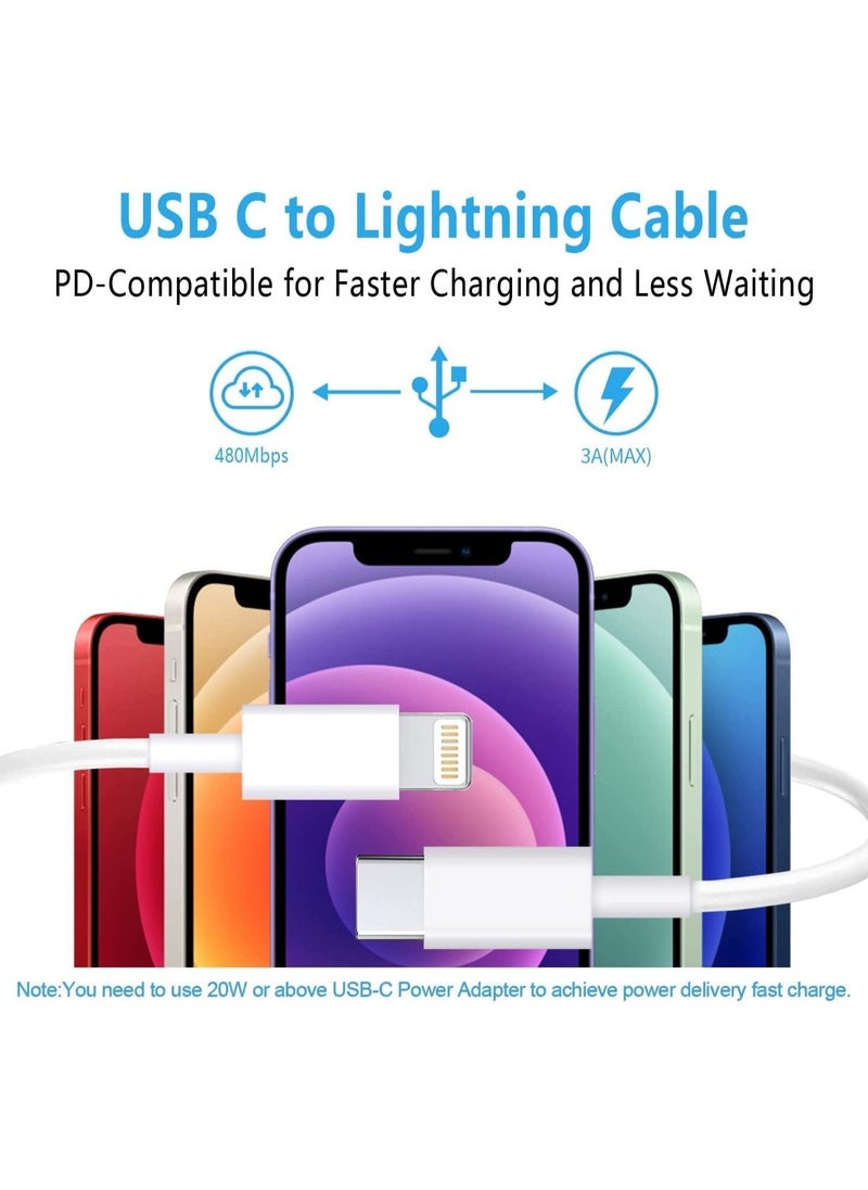 Generic USB C to Lightning Cable 3Pack 6FT [Apple MFi Certified] iPhone Fast Charger Cable USB-C Power Delivery Charging Cord for iPhone 14/13/12/12 PRO  - Image 2