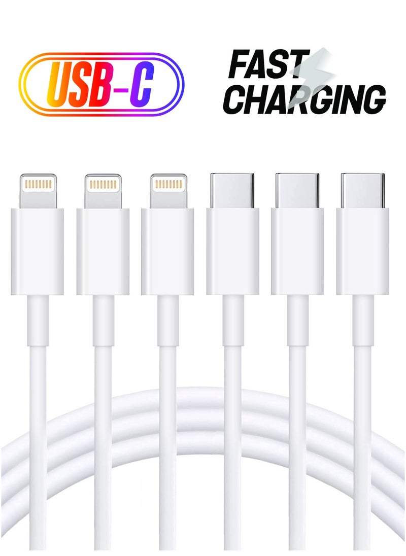 Generic USB C to Lightning Cable 3Pack 6FT [Apple MFi Certified] iPhone Fast Charger Cable USB-C Power Delivery Charging Cord for iPhone 14/13/12/12 PRO  - Image 1