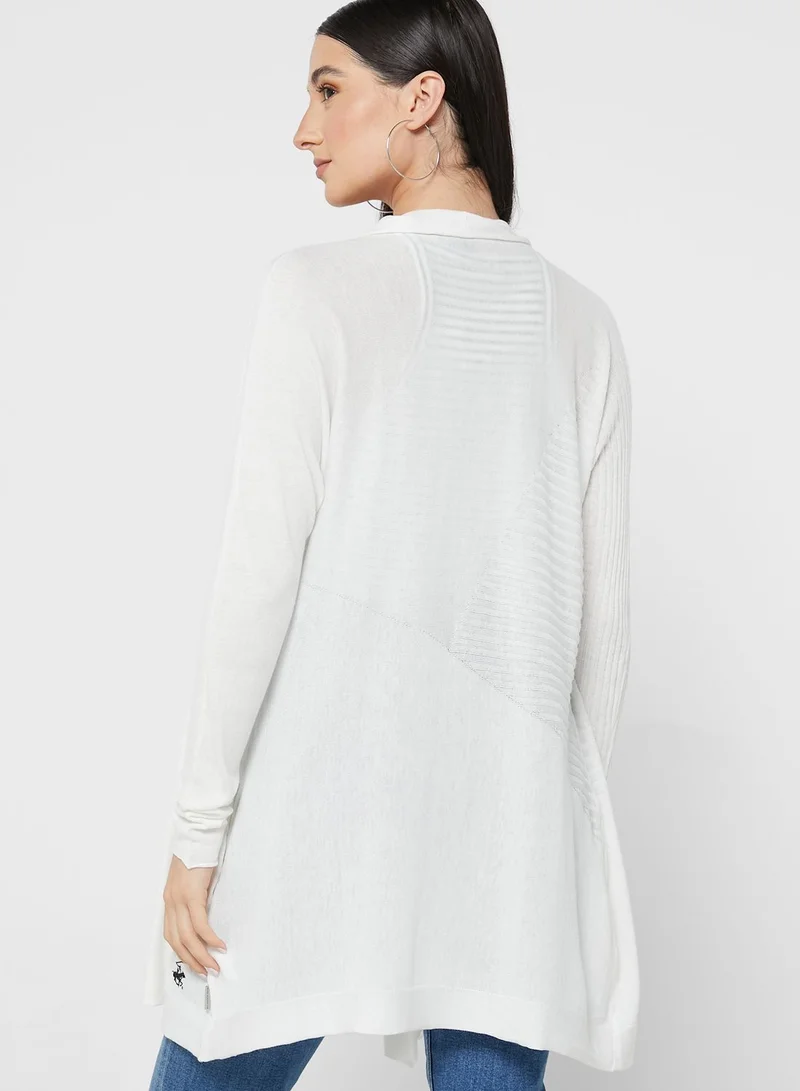 bhpoloclub Ribbed Detail Cardigan