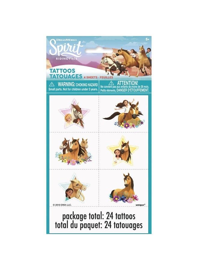 Unique 4 CT Spirit Riding Free Tattoo Sheets
