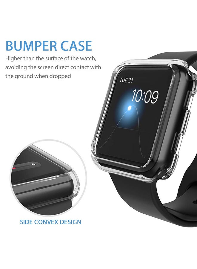 Protective Dustproof Case Cover For Apple Watch Series 2/3 38mm Clear - Image 2