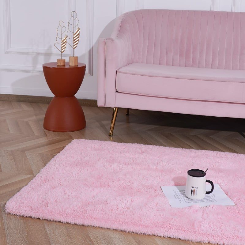Softlife Ultra Soft Fluffy Area Rugs for Bedroom  Girls and Boys Room Kids Room Nursery Rug  3 x 5 Feet Shaggy Fur Indoor Plush Modern Floor Carpet for Living Room Christmas Decor  Pink - Image 4