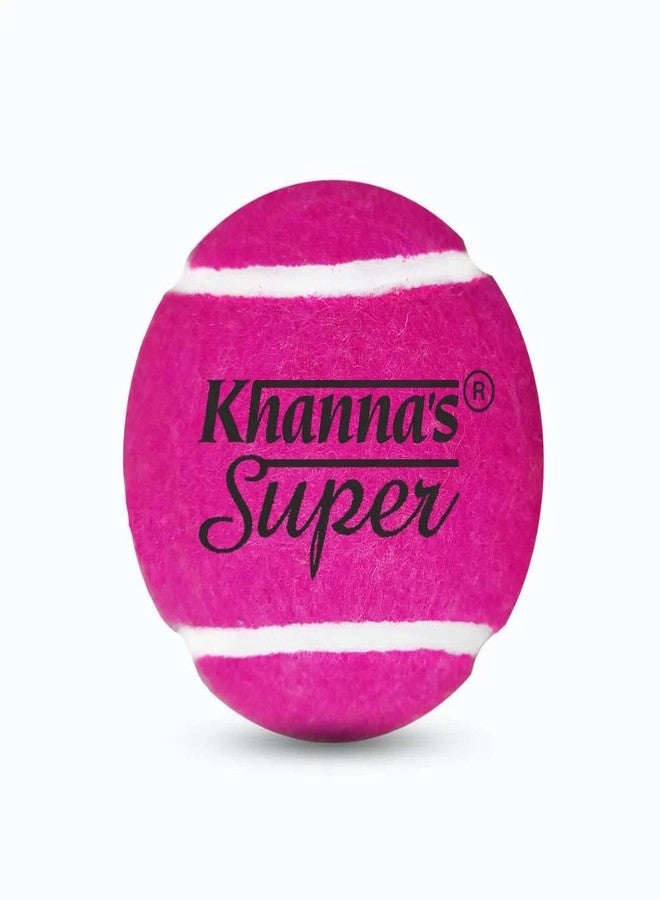 KHANNA Super | Heavy Tennis Ball | 1 Box (Pack of 12 Balls) (Pink)