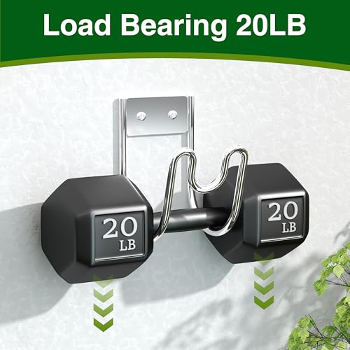 Josmimic Stainless Steel Garden Hose Holder - Silver SS304 Water Hose Holder - Wall Mounted Hose Hanger Heavy Duty for Water Hose Extension Cords Vacuum Hose, Anti-Rust. - Image 4