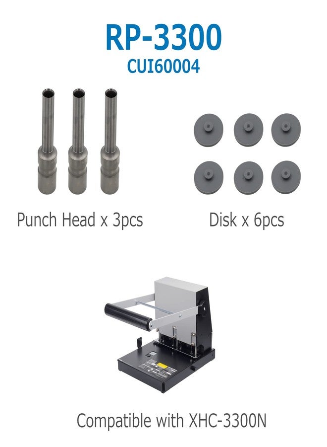 CARL RP-3300 Replacement Punch Kit for The XHC-3300, 9/32-Inch Diameter, Gray - Image 3
