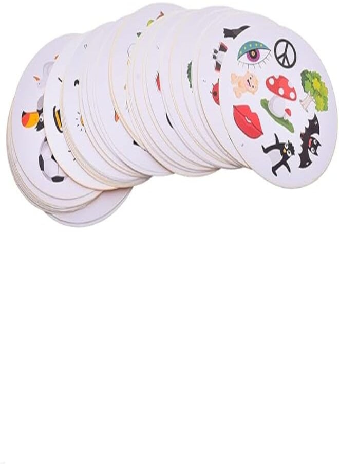 Generic Paper Unisex Identicalet Card Game Where The Players Race To Match The Identical Symbol Between Cards For Friends - Multi Color