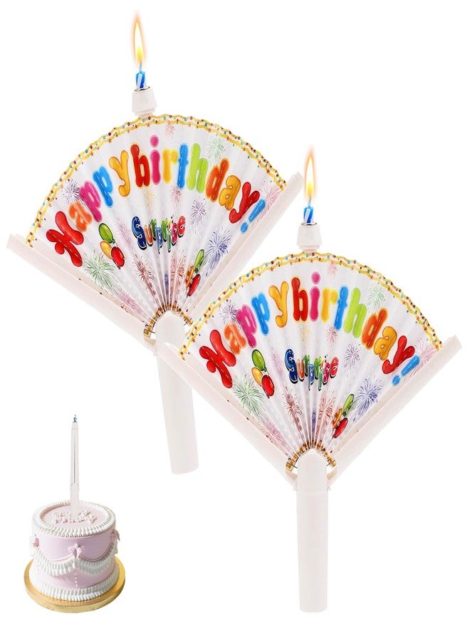 Wanheart 2Pcs Novelty Fan Birthday Candles, Pop-Up Surprise Clown Funny Trick Cake Topper Candle, Creative Happy Birthday Candles for Party Decorations & Supplies - Image 1