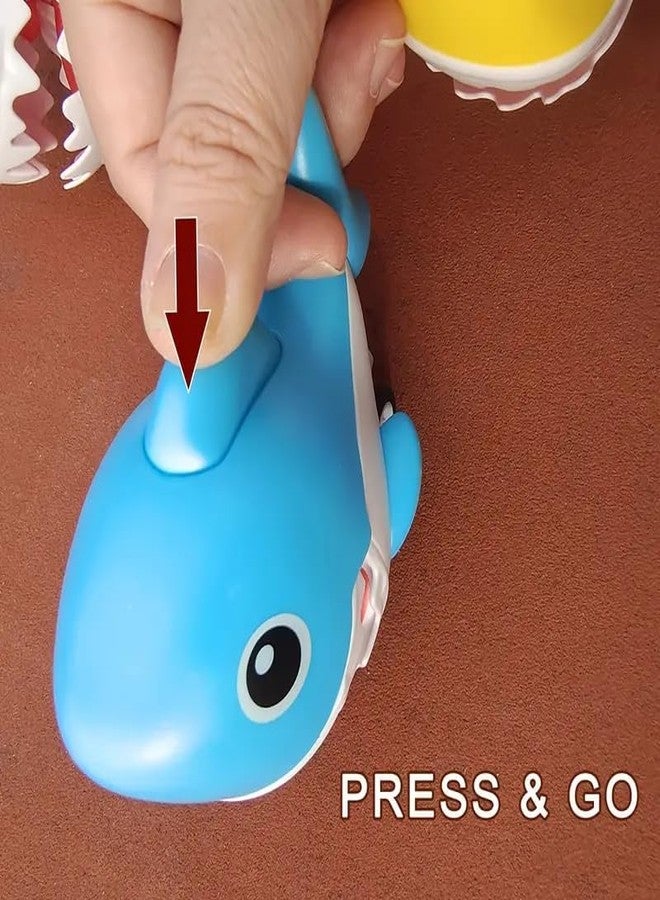 CHIRANSI Press and Go Play Set Friction Powered Car Pull Back Vehicles Toys for Toddler Toy Kids Gift Party Birthday Return Gifts (Shark) - Image 4
