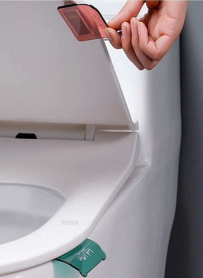 RIMDIXA Toilet Seat Lifter Self-Adhesive Holder With Double Tape Handle Clip Water Closet Avoid Direct Contact With Cover (Multicolor) (3) - Image 4