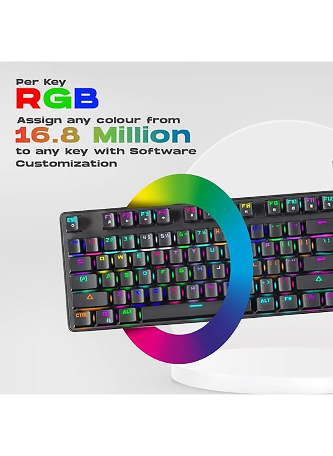 Cosmic Byte - CB-GK-18 Firefly Per-Key RGB TKL Mechanical Keyboard with Swappable Outemu Red Switch, Macros, Software - Image 1