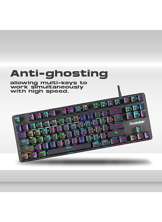 Cosmic Byte - CB-GK-18 Firefly Per-Key RGB TKL Mechanical Keyboard with Swappable Outemu Red Switch, Macros, Software - Image 1