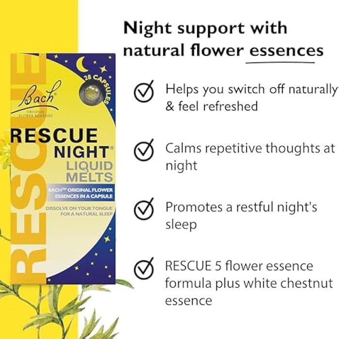 RESCUE Bach Rescue Sleep Liquid Melts, Natural Orange Vanilla Flavor, Natural Sleep Aid, Stress Relief, Homeopathic Flower Essence, Free of Melatonin, Gluten & Sugar, Non-Alcohol, Non-Narcotic, 28 ct. - Image 3
