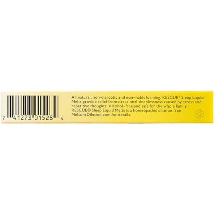 RESCUE Bach Rescue Sleep Liquid Melts, Natural Orange Vanilla Flavor, Natural Sleep Aid, Stress Relief, Homeopathic Flower Essence, Free of Melatonin, Gluten & Sugar, Non-Alcohol, Non-Narcotic, 28 ct. - Image 2