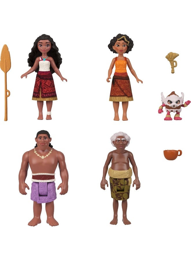 Disney Princess Disney Moana 2 Moana's Canoe Crew Playset (8.9 cm, 8 Pieces) - Image 2