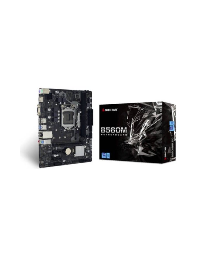 Biostar B560MHP 2.0 Ver. 6.0 Micro ATX Intel Motherboard, Socket 1200, B560 Chipset, LAN Intel I219V, Supports Dual Channel DDR4 64GB, 2 x PCIe 3.0 x1 Slot, Supports M.2, HDMI