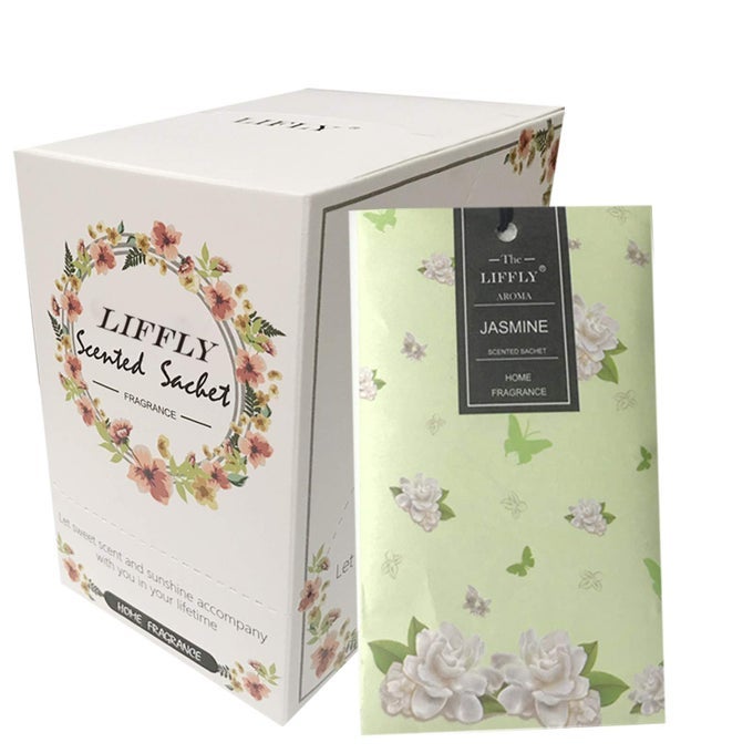 LIFFLY 14 Packs Jasmine Scented Sachets for Drawers and Closets
