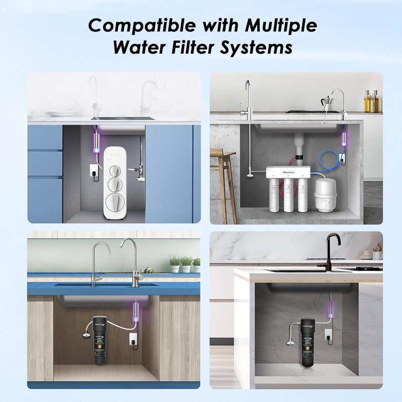 Waterdrop LED UV Ultraviolet Water Filter for Under Sink Water Filter and Reverse Osmosis System, Reduce up to 99.9% of Harmful Substances, Mercury-Free, FCC Certified, Stainless Steel, 50 Year Life - Image 4