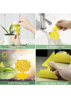 Y&D DMG 45 Pieces Sticky Fly Traps,Sticky Catchers Dual-Side with Label, Yellow Paper Stickers for Indoor Outdoor Fruit Fly, Fungus Gnats, Mosquito, Flying Insect Bug Pest, White Flies  - Image 4