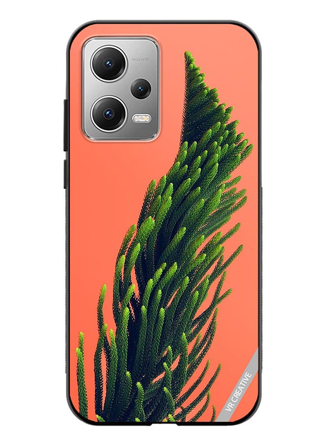 VR CREATIVE Protective Case Cover For Xiaomi Redmi Note 12 Green Leafs Plant Poster Design Multicolour - Image 1