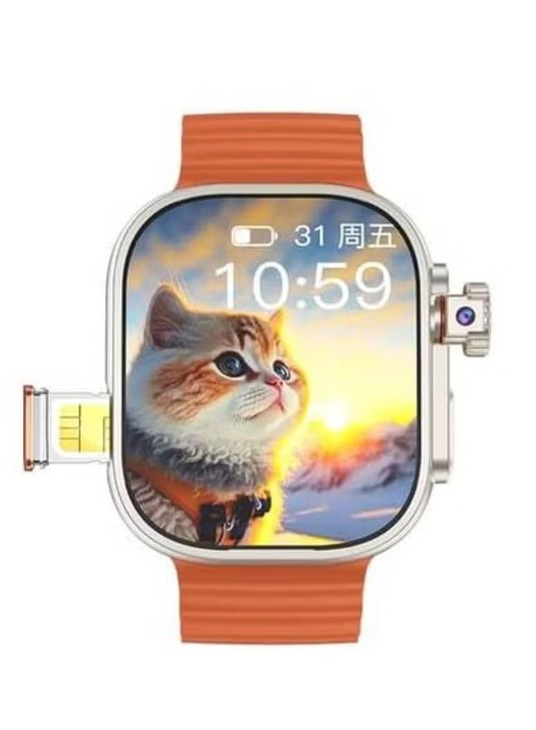 Telzeal Smart Watch TC41 4G SIM Curved Screen – Fitness Tracker, Heart Rate Monitor, Call & Message Notifications, Waterproof, GPS, Multi-Sport Modes, Stylish Design, Long Battery Life, Compatible with Android & iOS - Image 1