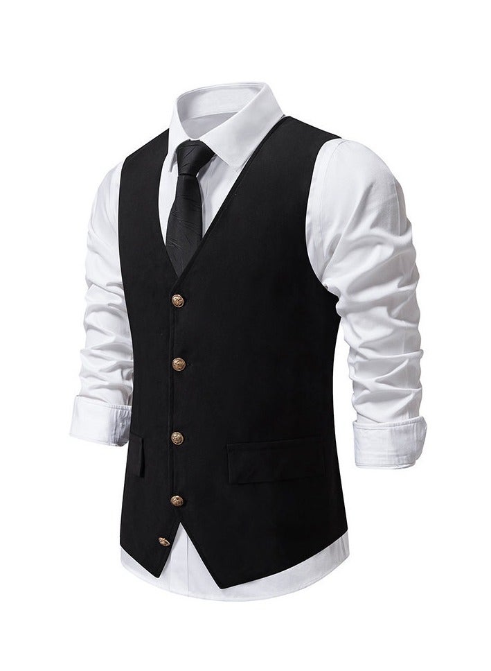 KUYING New Fashionable Herringbone Patterned Suit Vest  - Image 2