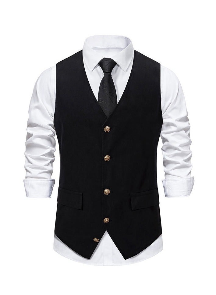 KUYING New Fashionable Herringbone Patterned Suit Vest  - Image 1