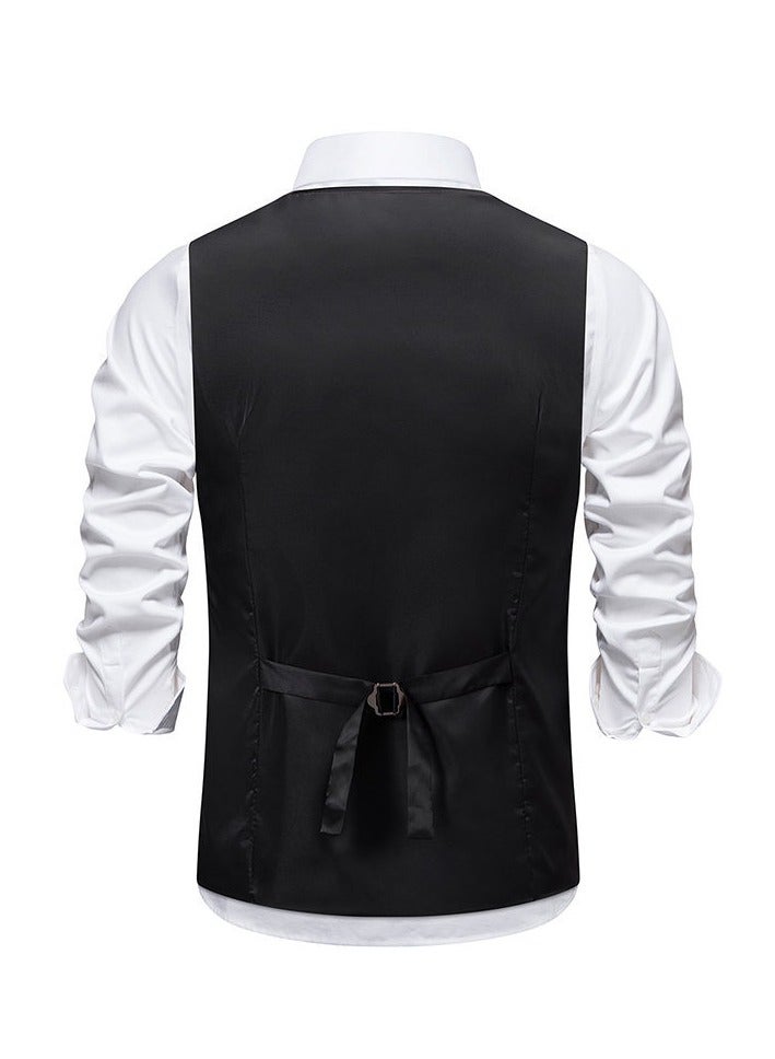 KUYING New Fashionable Herringbone Patterned Suit Vest  - Image 3