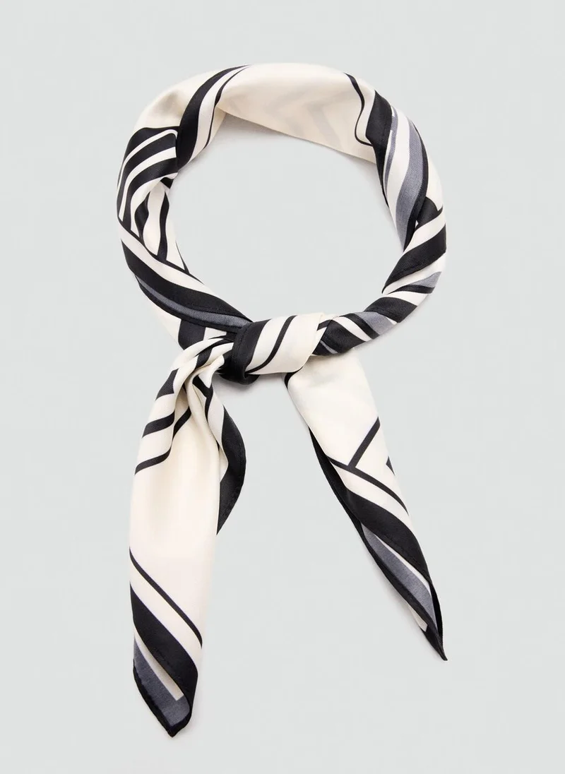 مانجو Geometric Printed Foulard