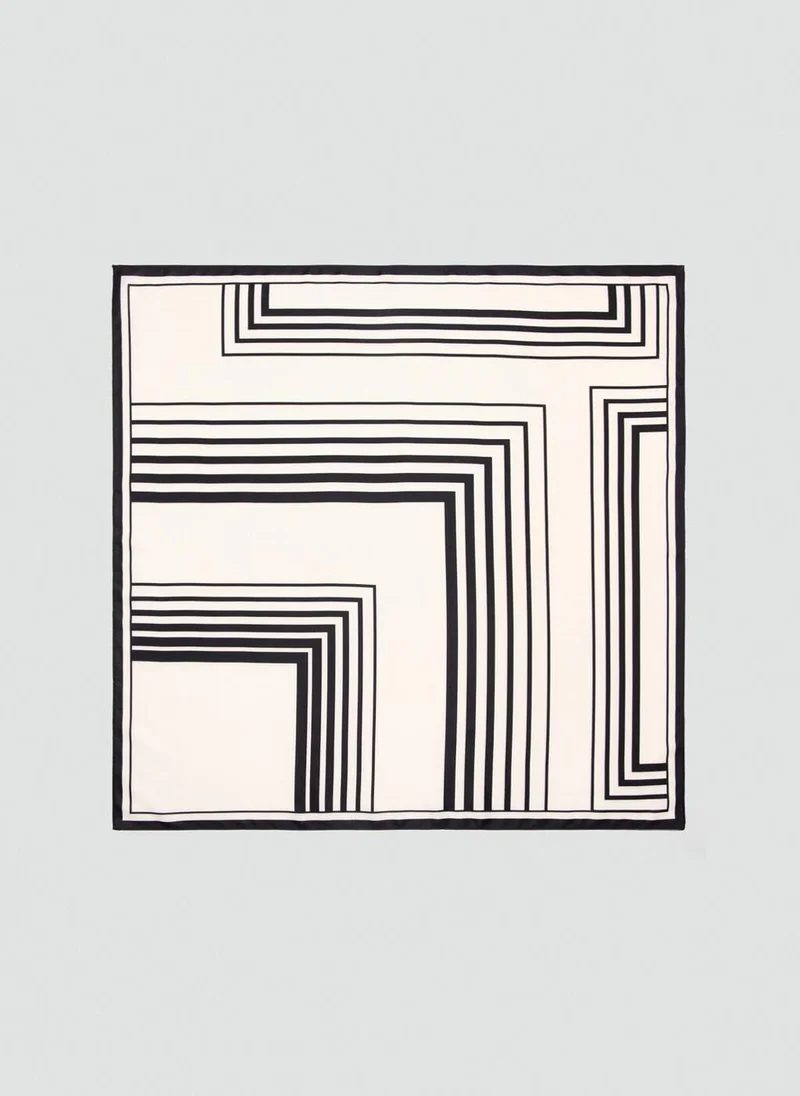 مانجو Geometric Printed Foulard